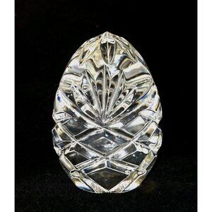Stunning Lenox Treasured Egg Marquis Design Crystal Egg 3.5 Inches, Heavy